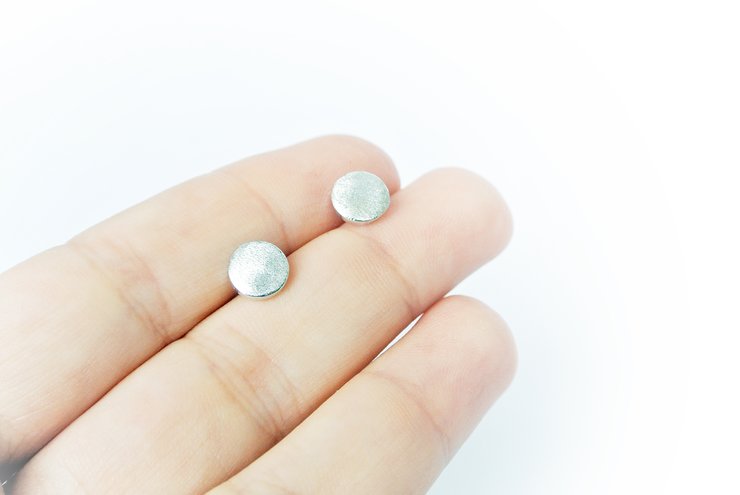 Solid Matt Circle Studs - Image 5