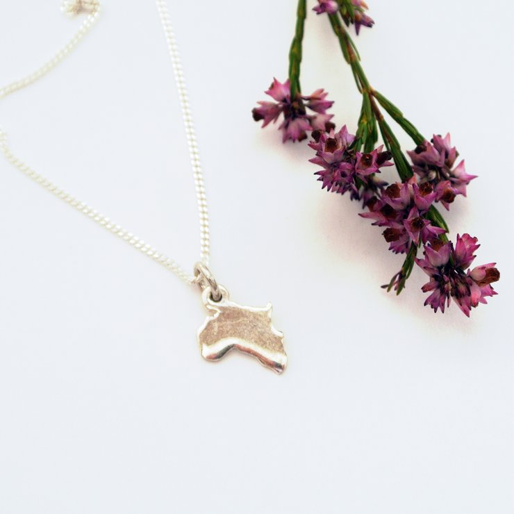 Petite Solid Africa Necklace - Image 3