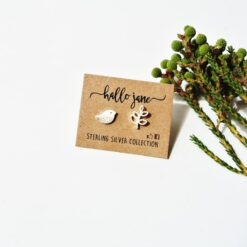 Bird and Leaf Studs