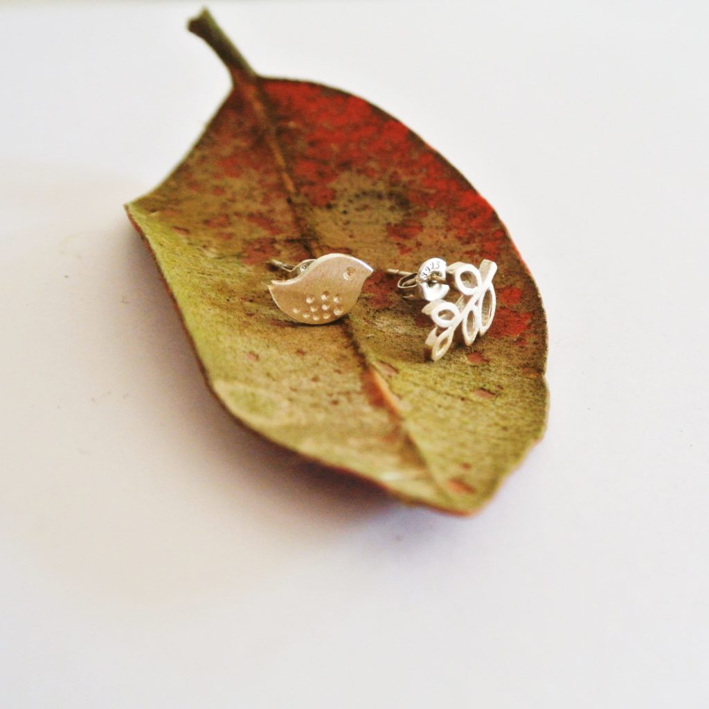 Bird and Leaf Studs - Image 3