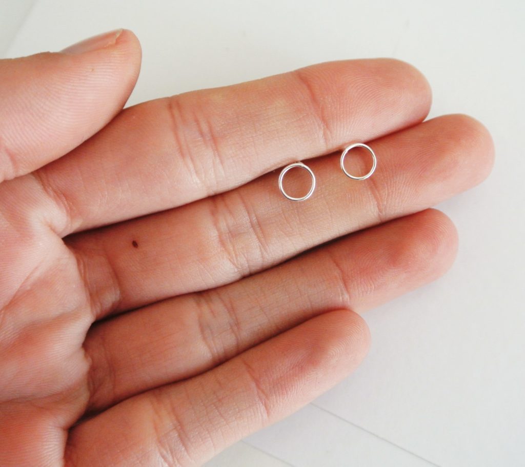 Small Circle Outline Studs - Image 2
