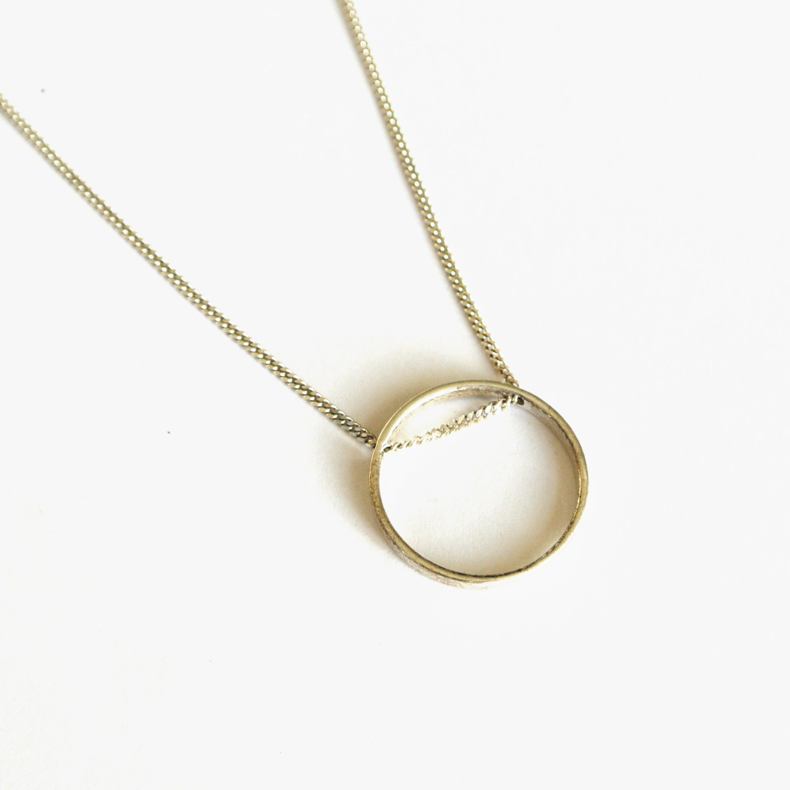 Circle-Chain Combo Necklace - Image 3