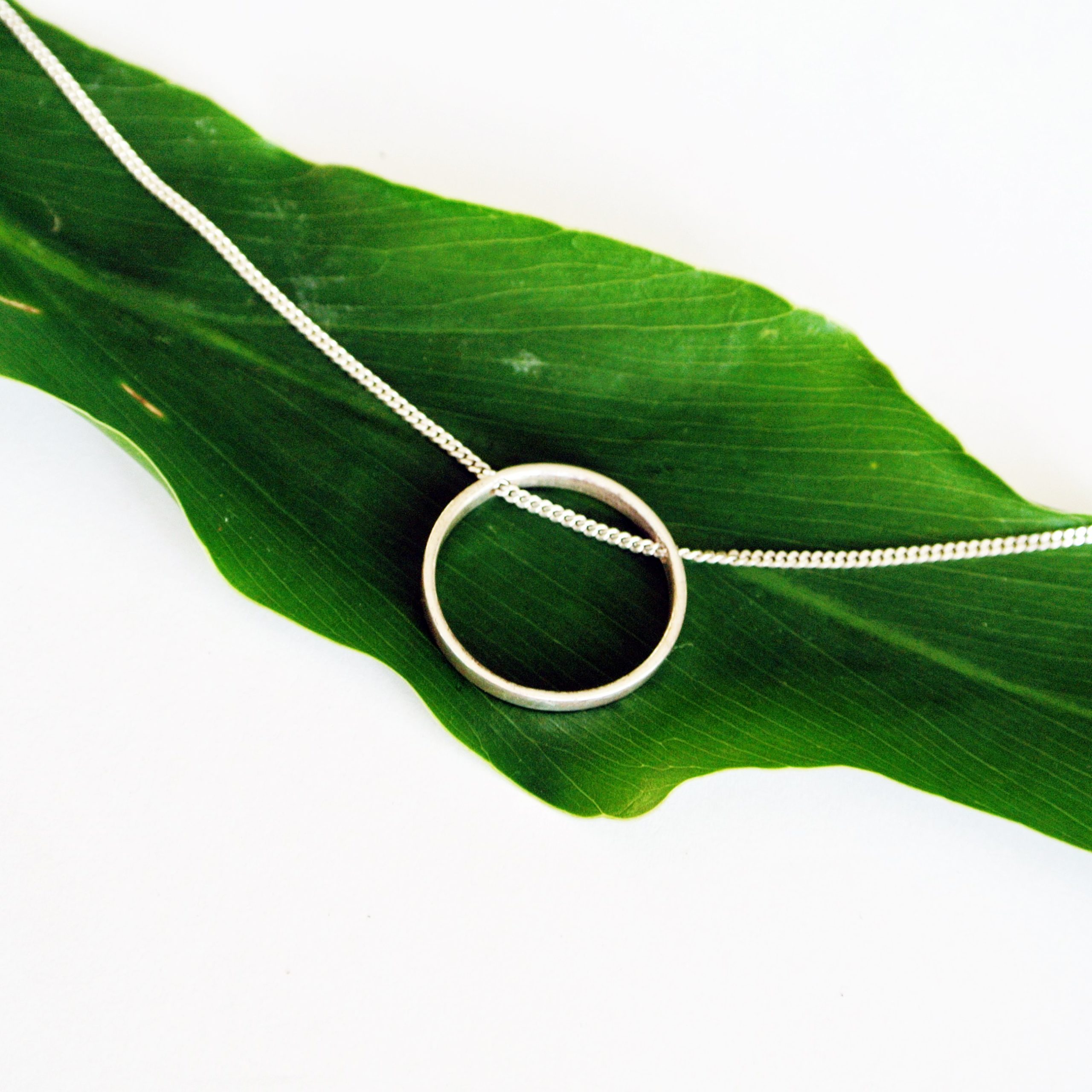 Circle-Chain Combo Necklace - Image 4