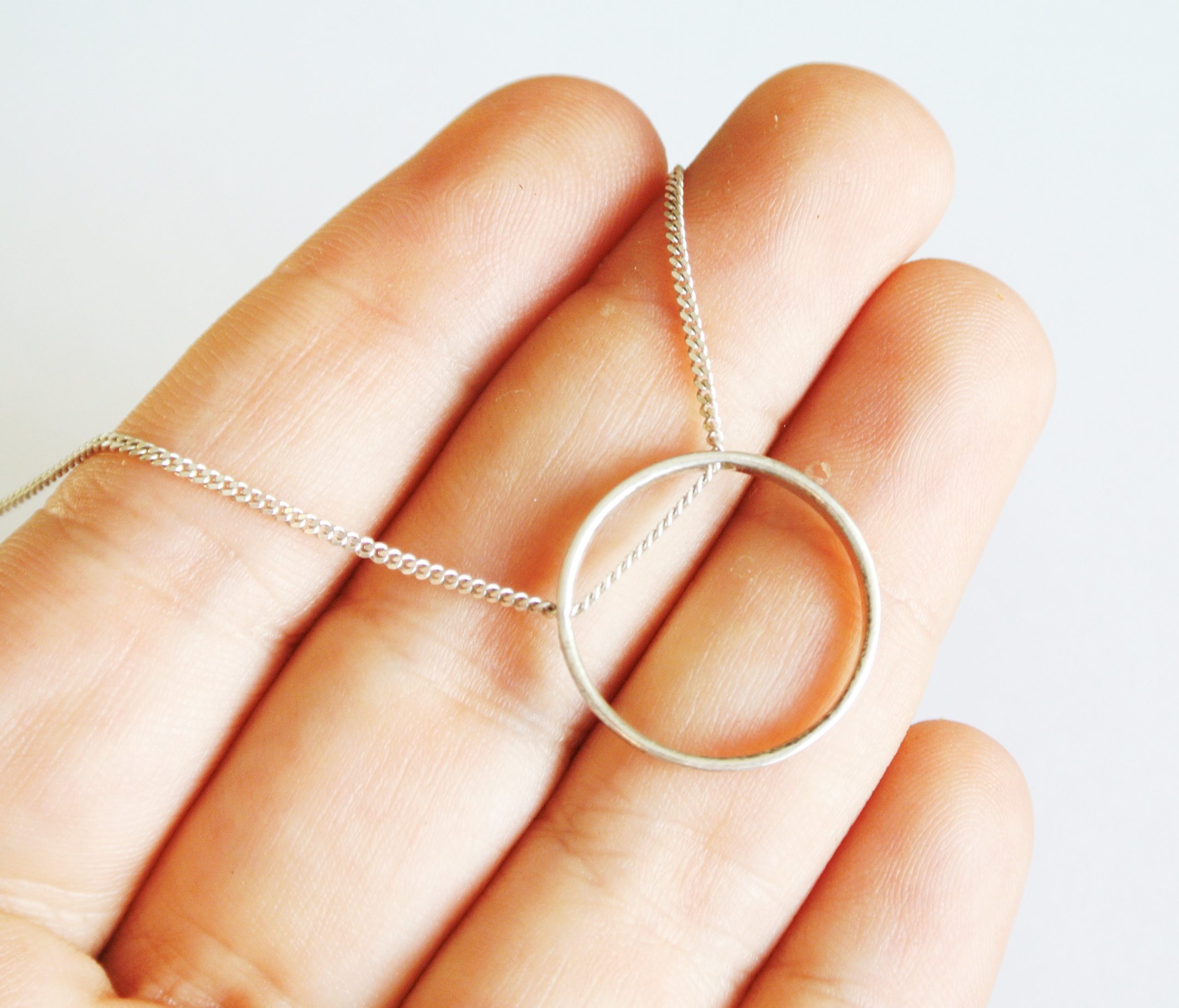 Circle-Chain Combo Necklace - Image 2