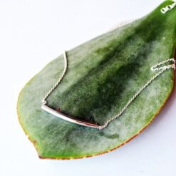 Hollow Curved Bar Necklace