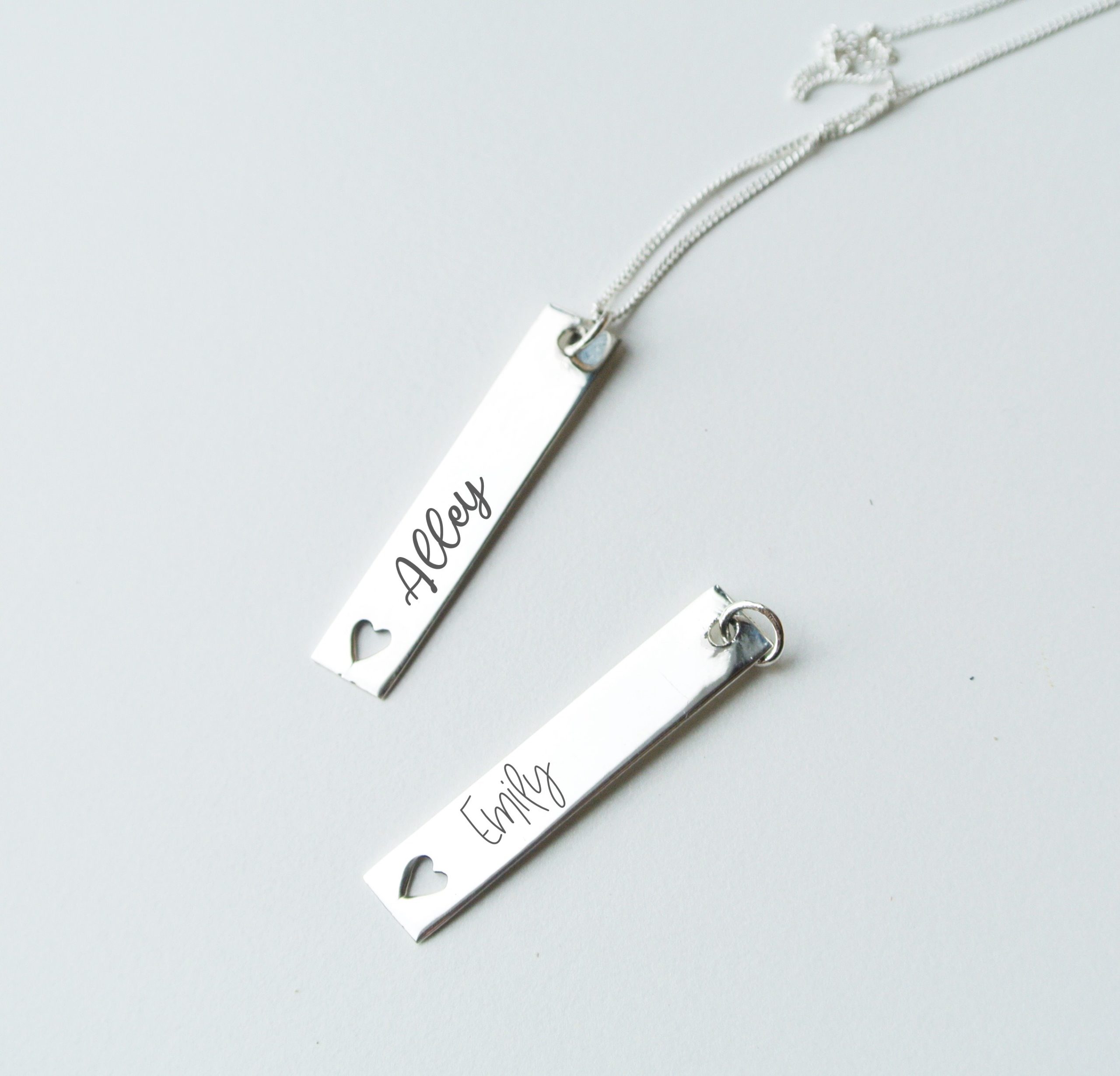 Bar Heart Name Necklace - Image 2
