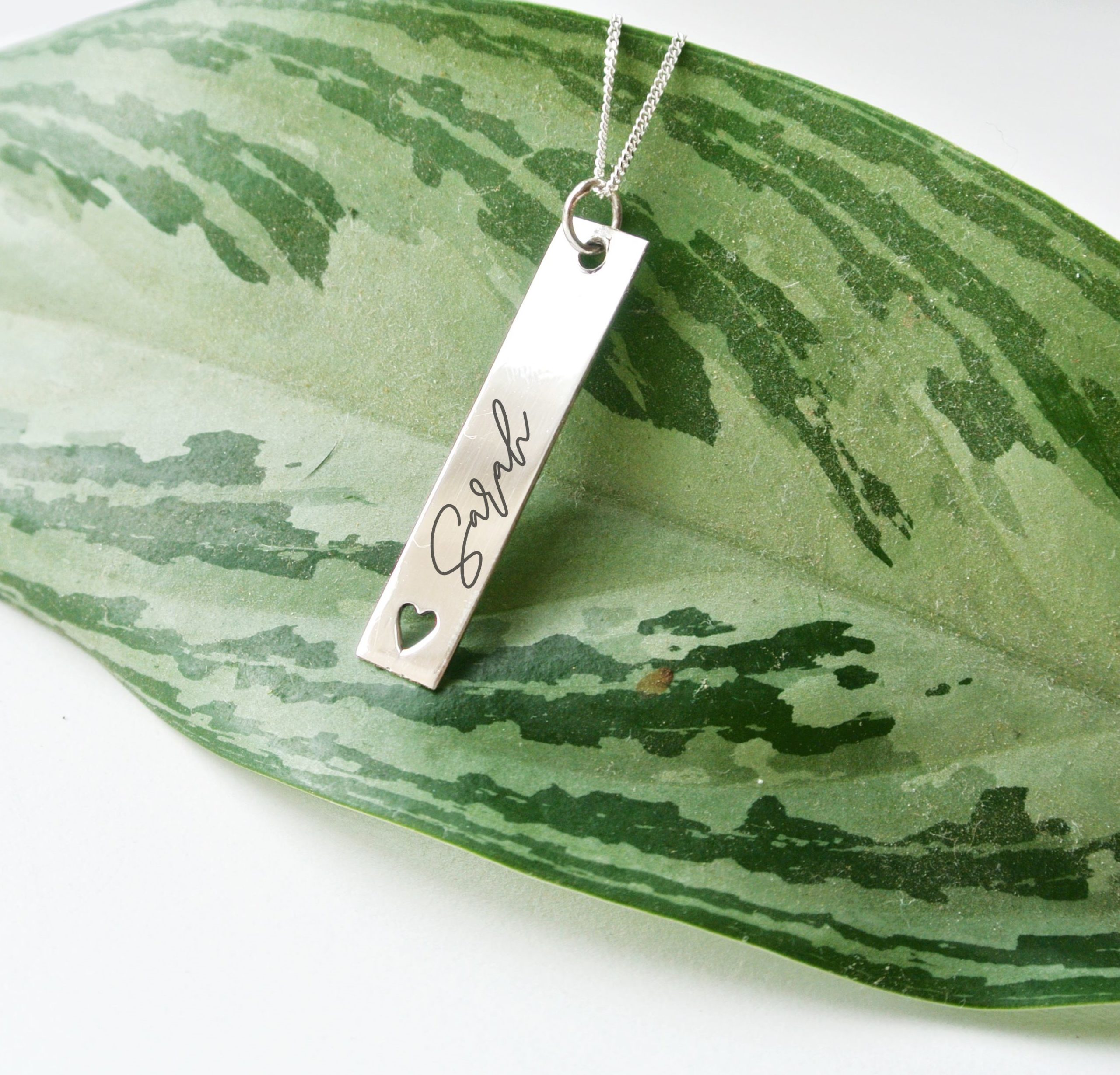 Bar Heart Name Necklace - Image 5