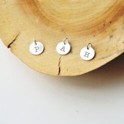 Tiny Typewriter Initial Disc Necklace