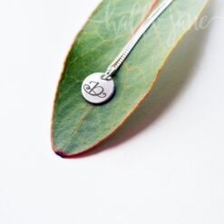 Tiny Decorative Initial Disc Necklace