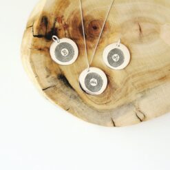 Initial Fingerprint (Custom) Disc Necklace