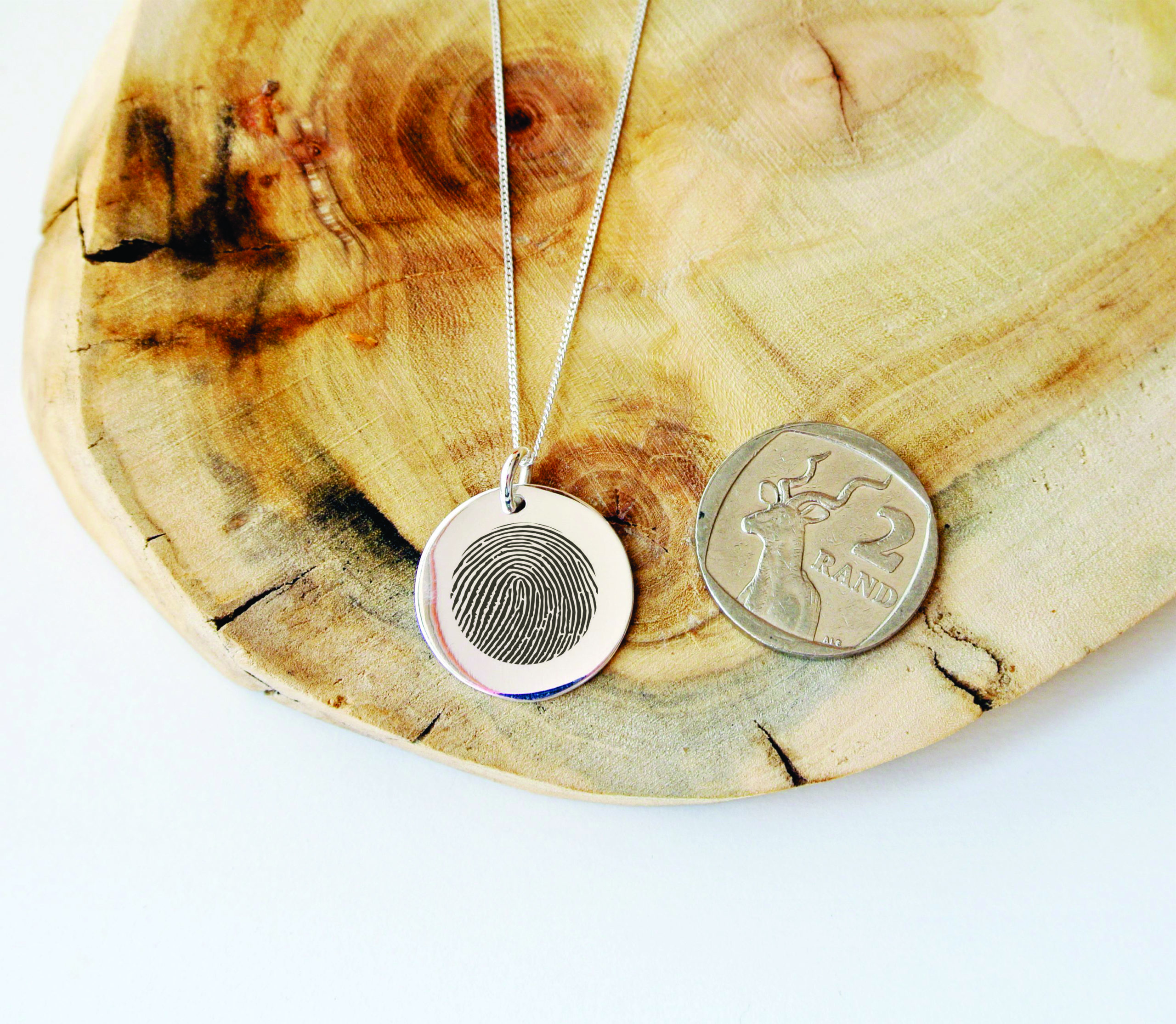 Simplistic Fingerprint (Custom) Disc Necklace - Image 8