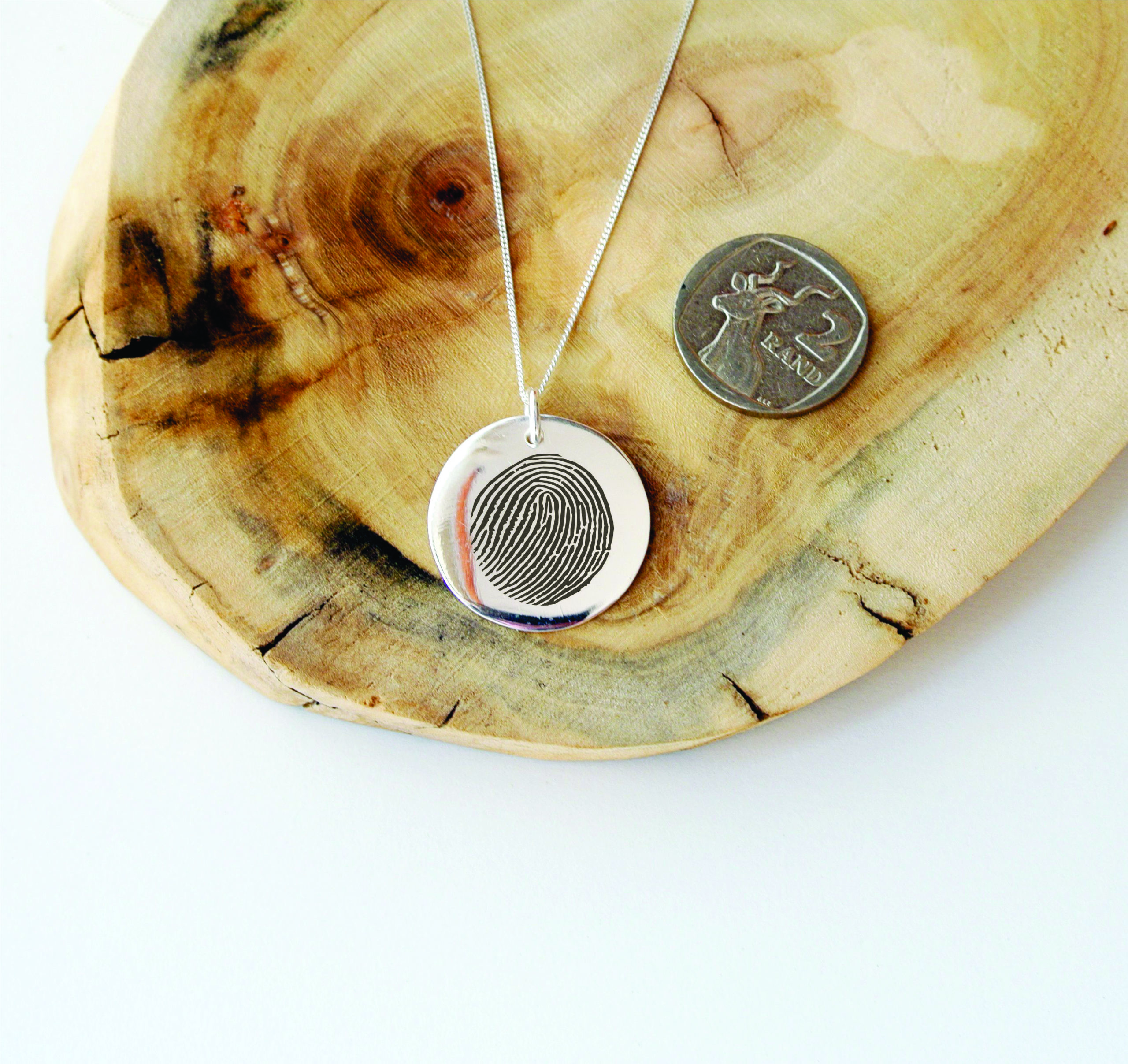 Simplistic Fingerprint (Custom) Disc Necklace - Image 7