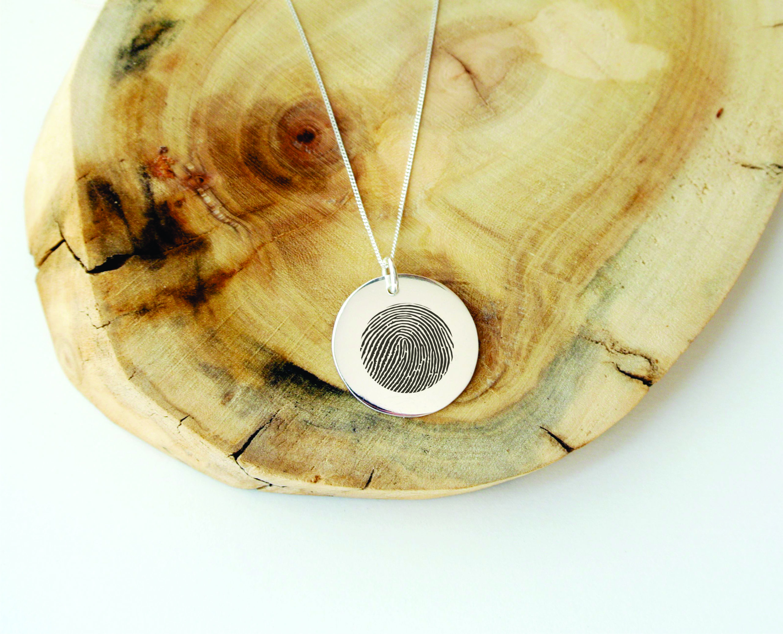 Simplistic Fingerprint (Custom) Disc Necklace - Image 9