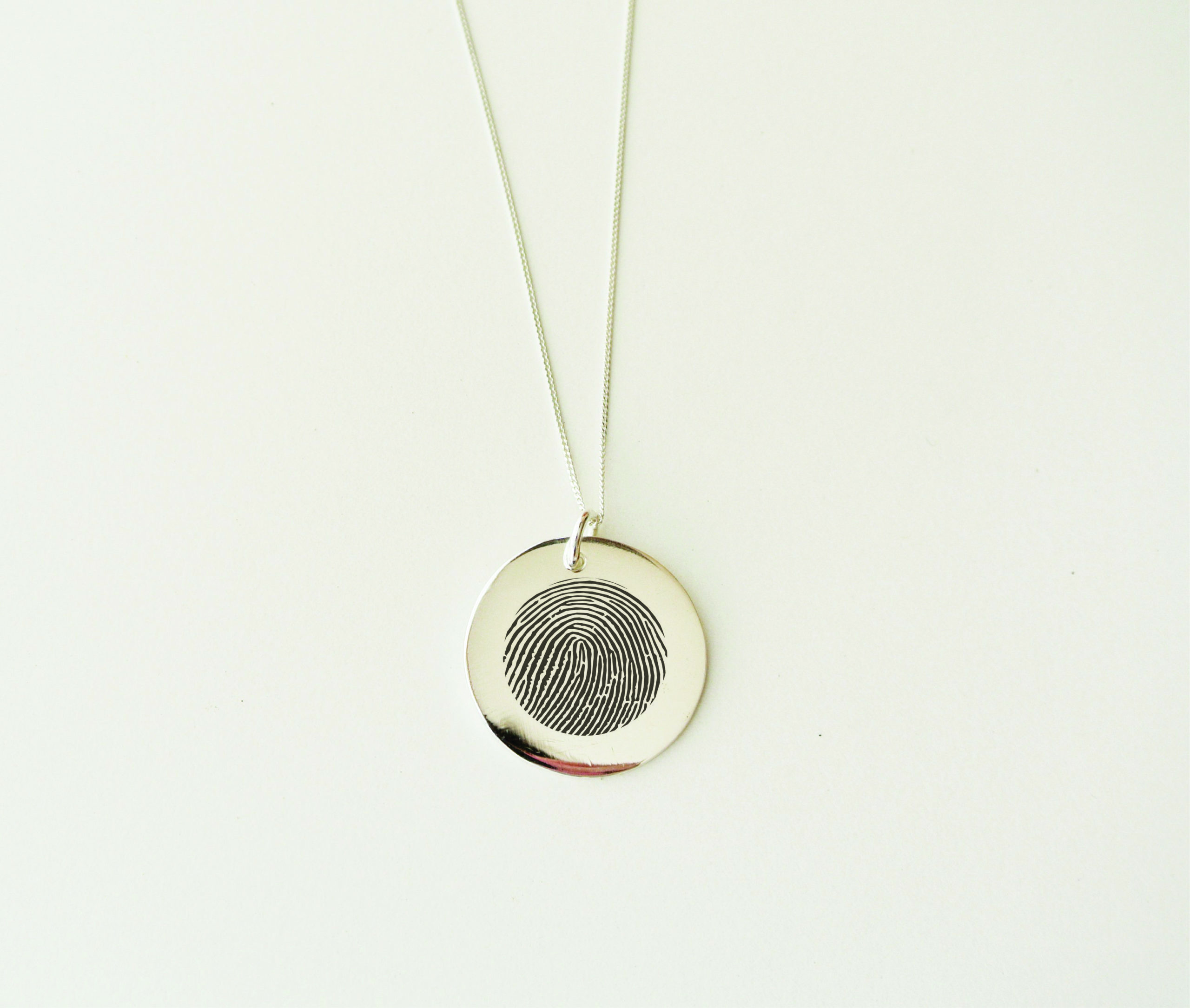 Simplistic Fingerprint (Custom) Disc Necklace - Image 6