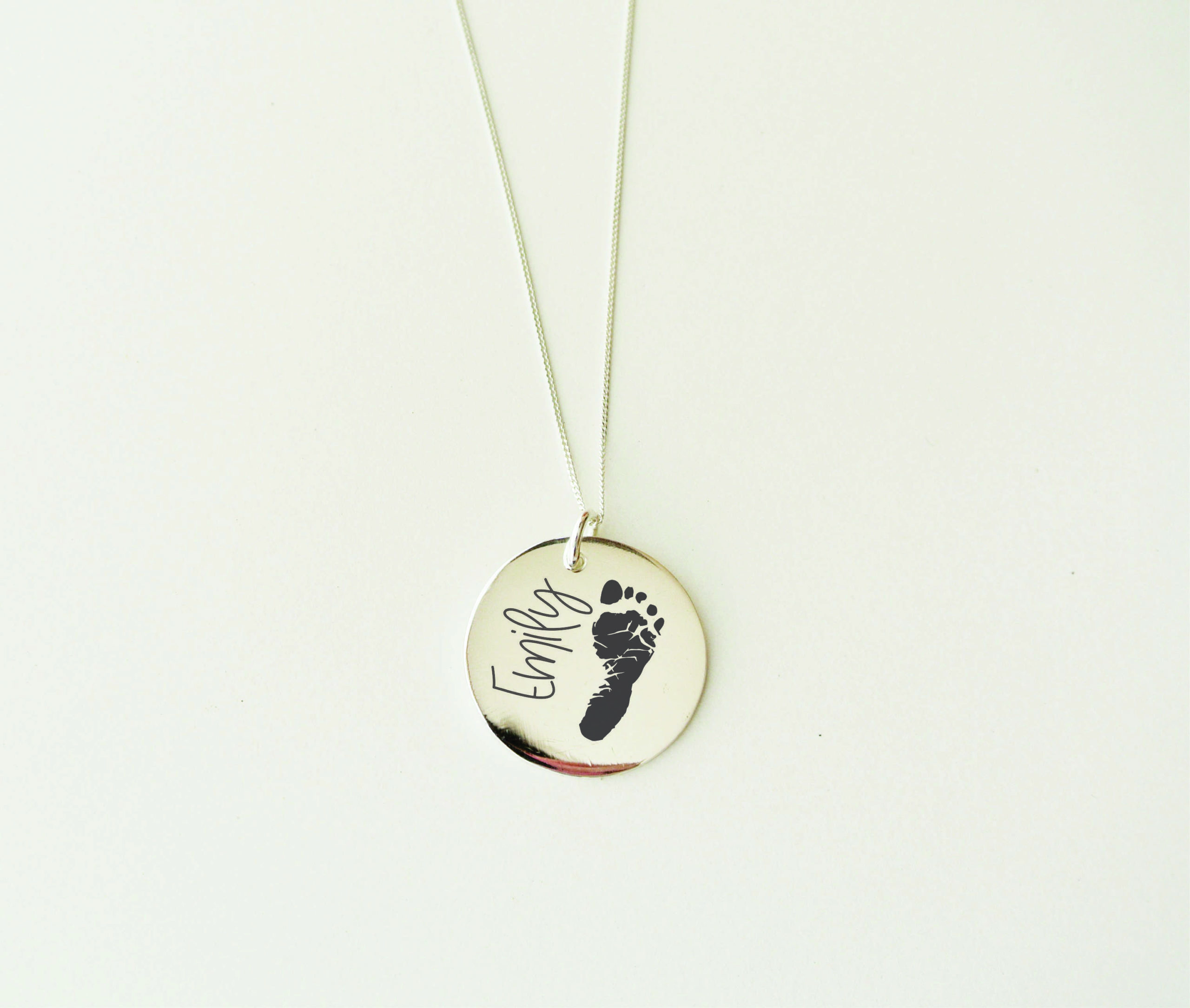 Hand or Footprint (Generic) Disc Necklace - Image 8