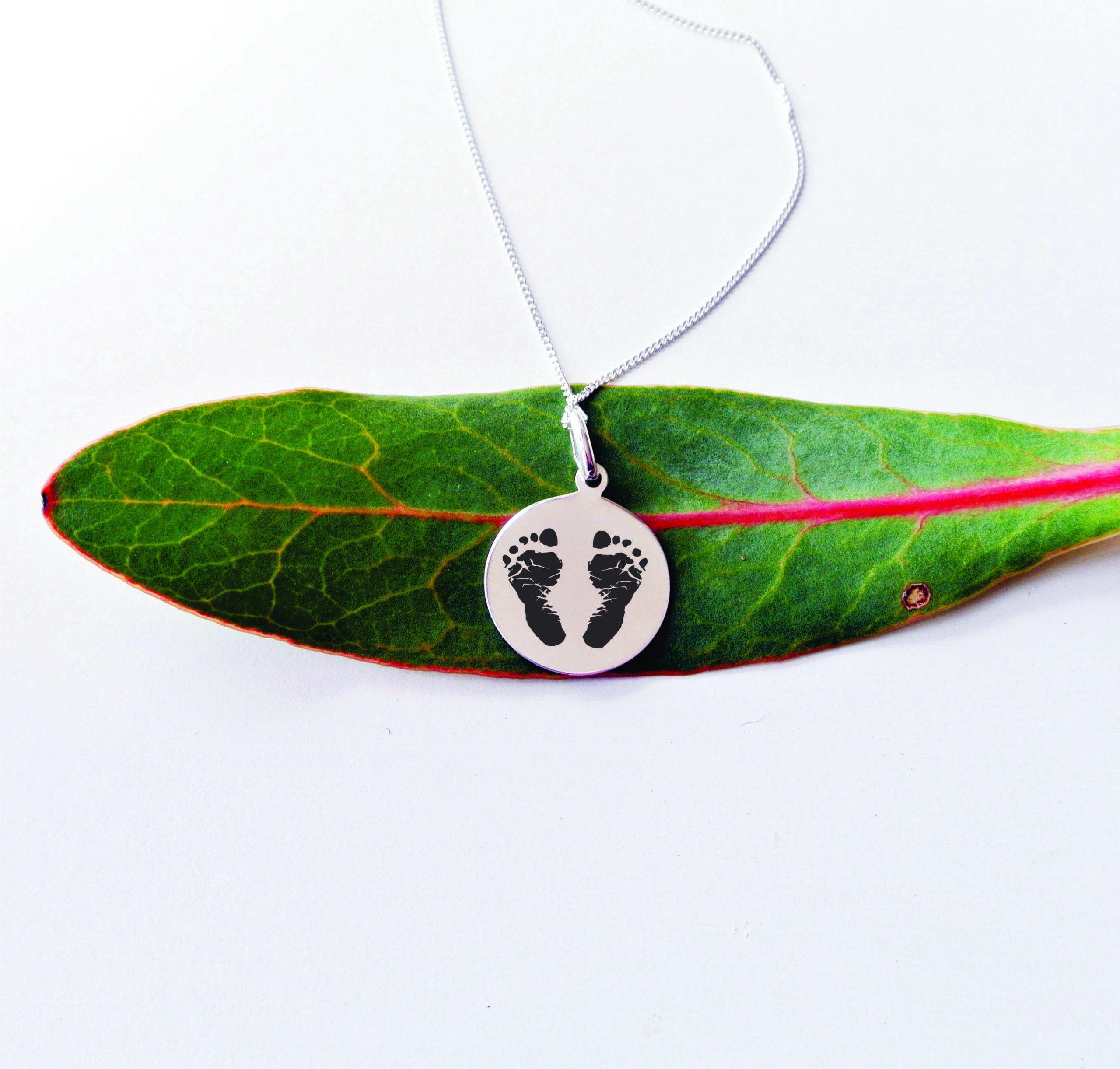 Hand or Footprint (Generic) Disc Necklace - Image 5