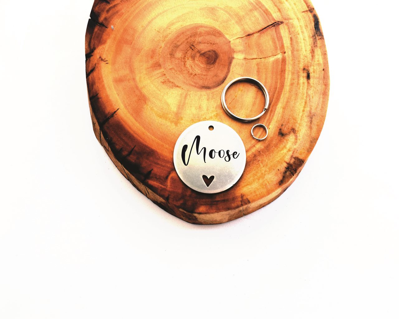 Heart Cut-Out ID tag (Stainless Steel) - Image 4