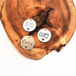 Heart Cut-Out ID tag (Stainless Steel)
