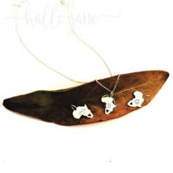 Africa Initial Necklace
