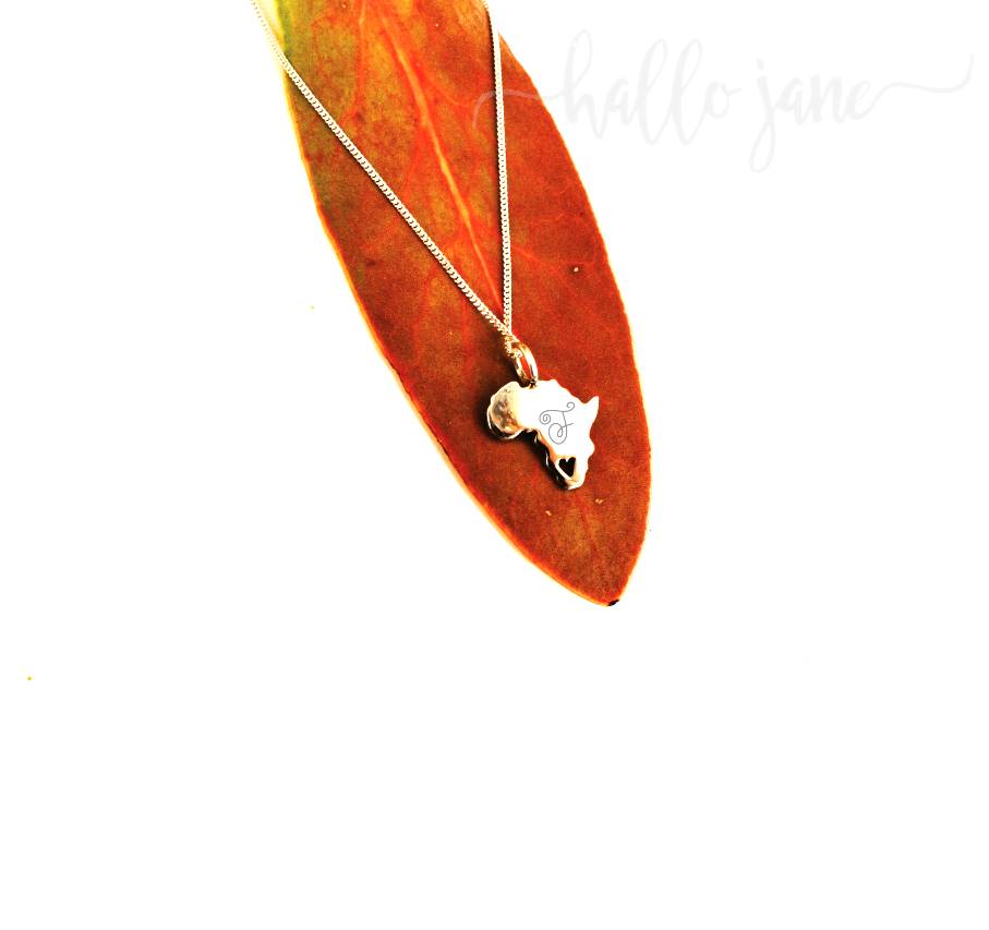 Africa Initial Necklace - Image 11