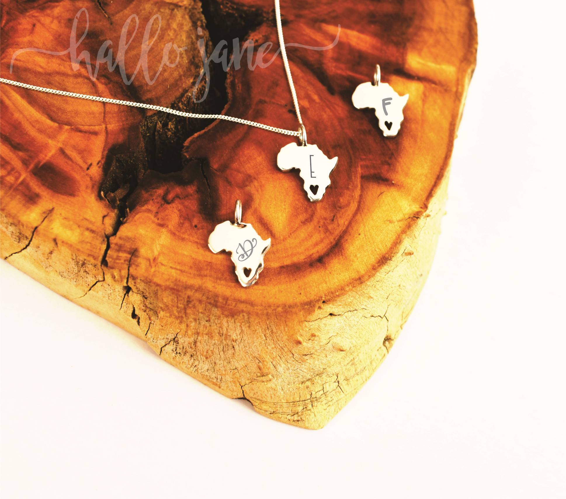Africa Initial Necklace - Image 2