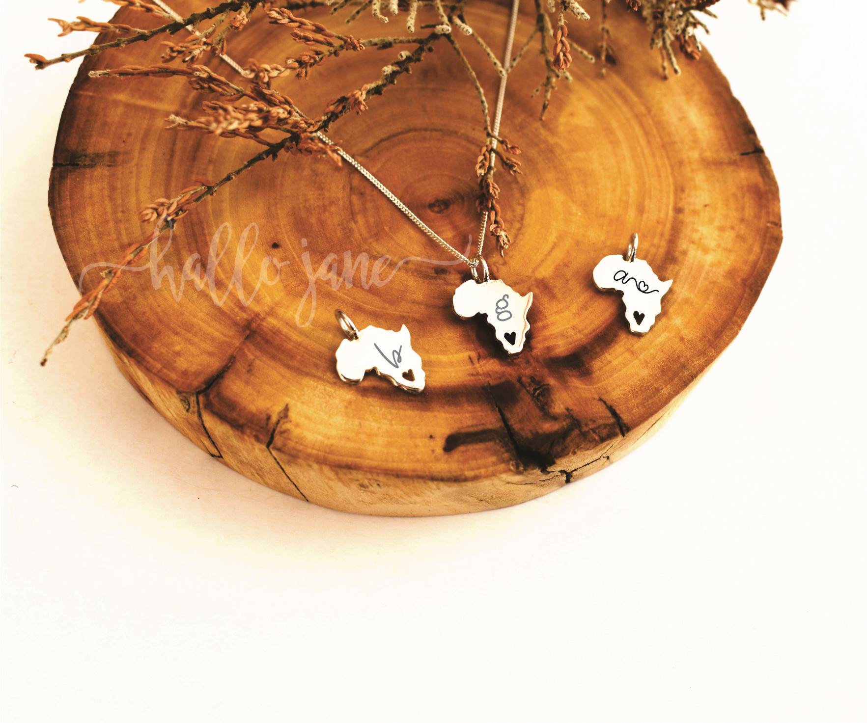 Africa Initial Necklace - Image 4