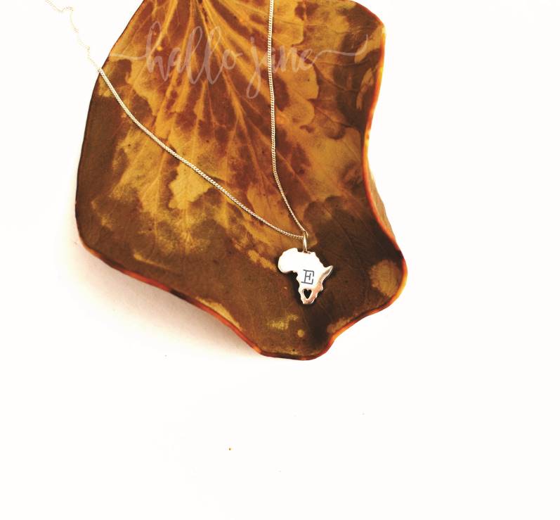 Africa Initial Necklace - Image 6