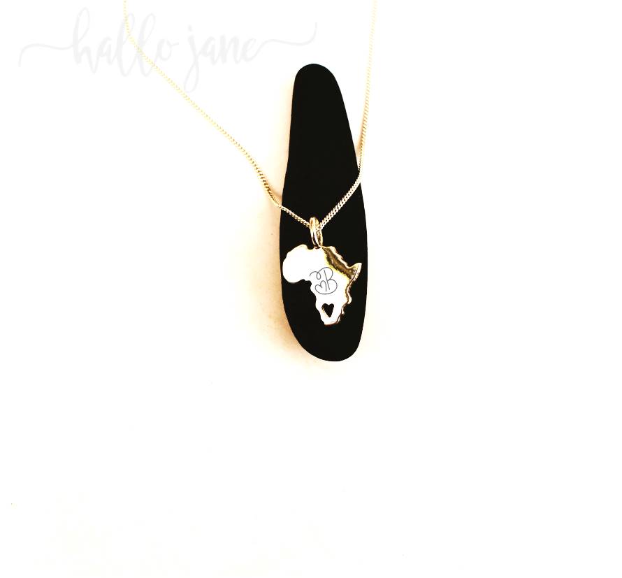 Africa Initial Necklace - Image 9