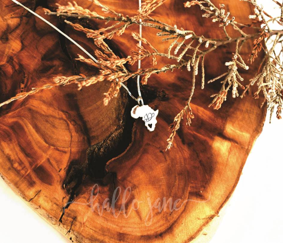 Africa Initial Necklace - Image 8