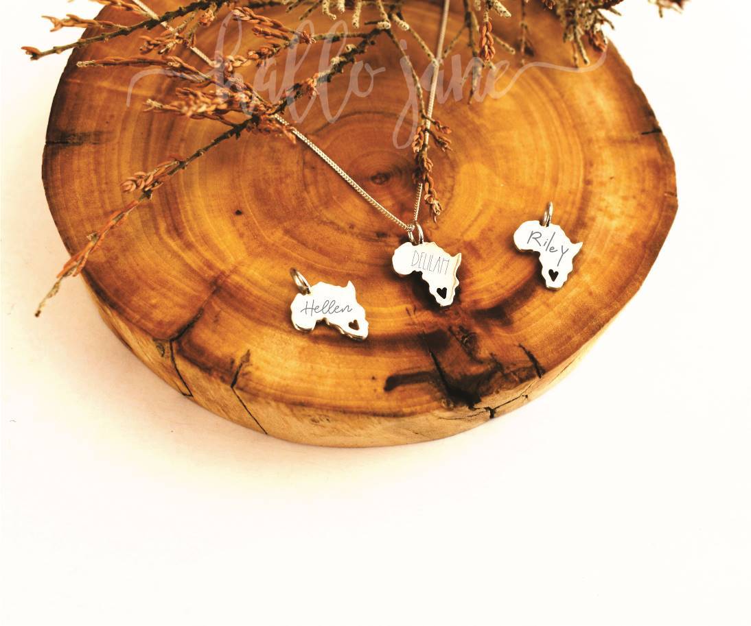 Africa Name Necklace