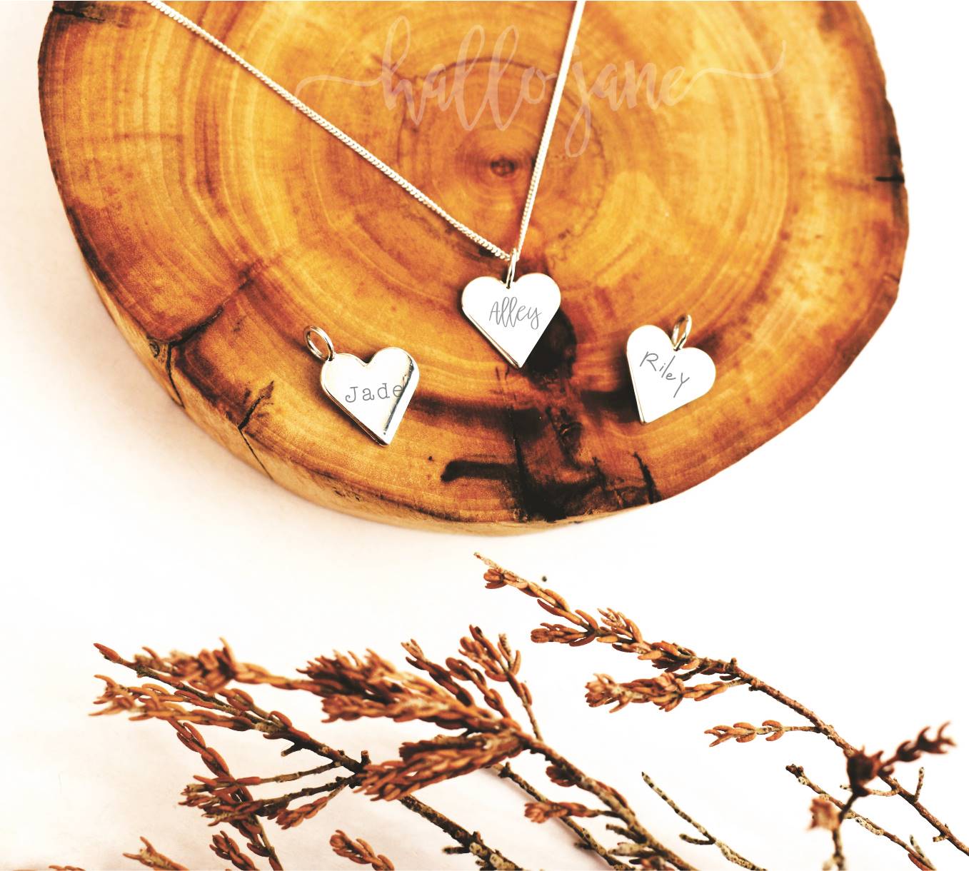 Heart Shape Name Necklace