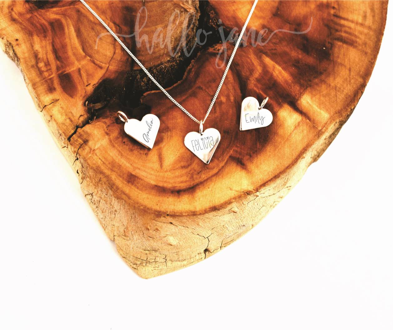 Heart Shape Name Necklace - Image 2