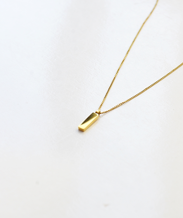 Minimalist Fat Bar Necklace – 14k Gold Waterproof - Image 5