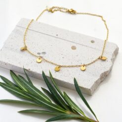 Classic Multi Disc Charm Necklace – 14K Gold Waterproof