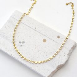 Golden Disc Symphony Choker Necklace – 14K Gold Waterproof