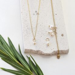 Pearl Symphony Charm Mix & Match DIY Necklace & Bracelet Combo Set– 14K Gold Waterproof
