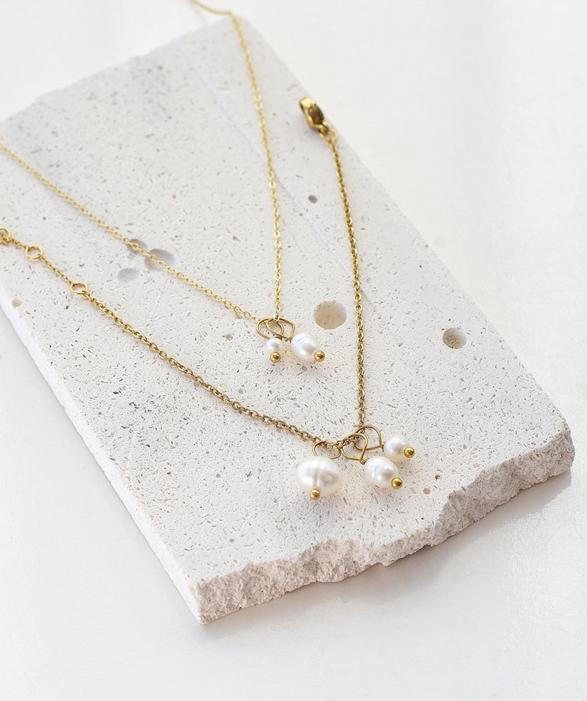 Pearl Symphony Charm Mix & Match DIY Necklace & Bracelet Combo Set– 14K Gold Waterproof - Image 2