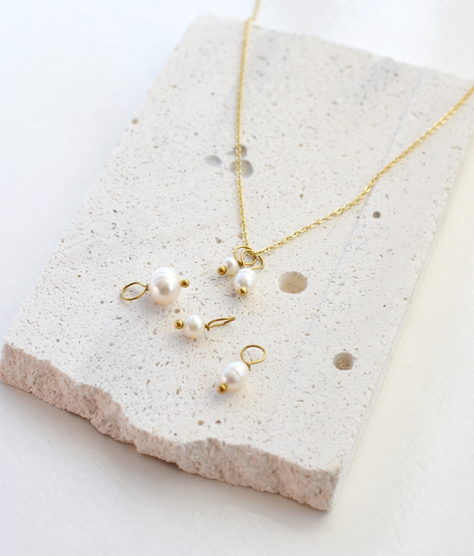 Mini Pearl Combo ~5 Piece Freshwater Pearl Set~ 14K Gold Waterproof - Image 6