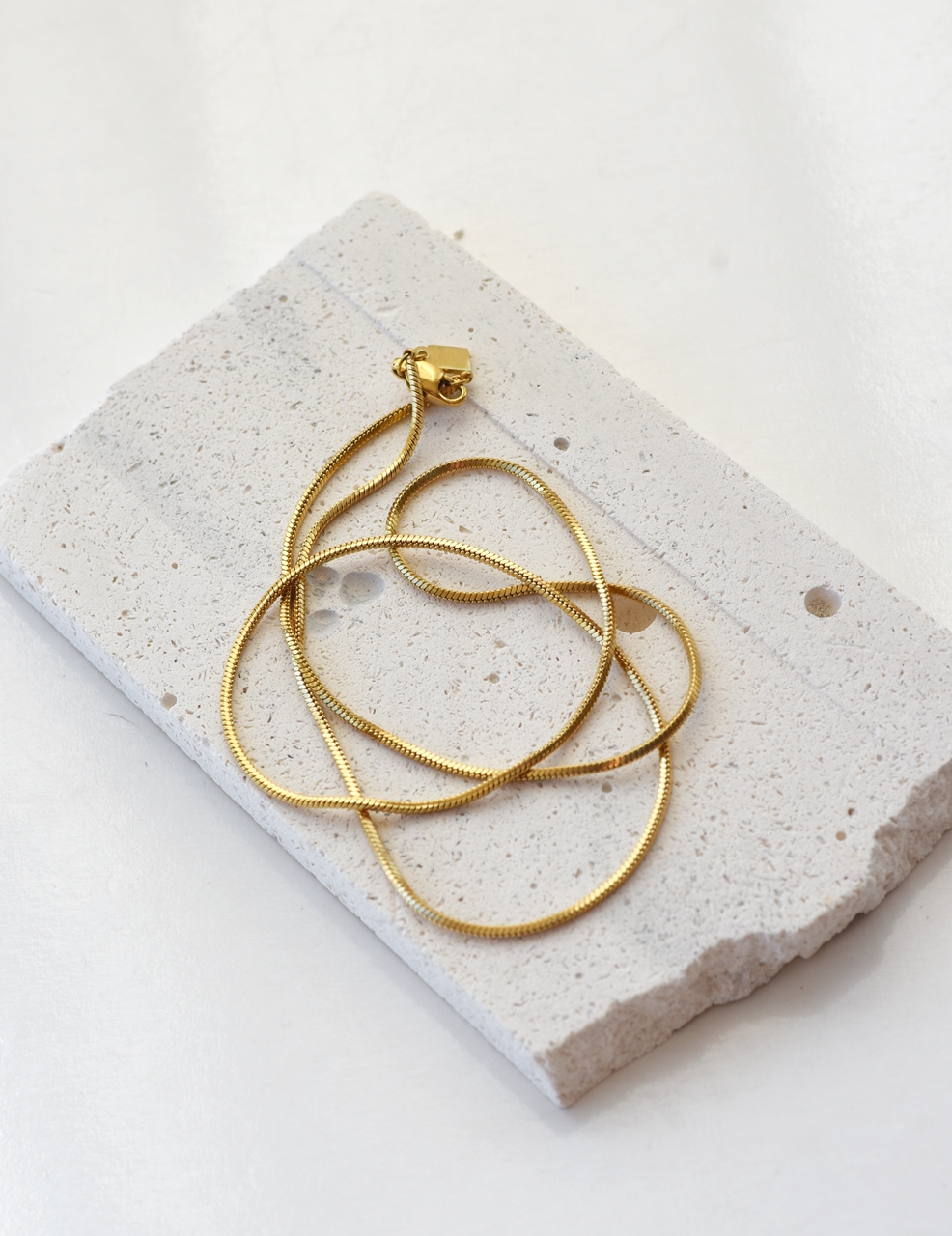 Luxe Snake Chain Necklace – 14K Gold Waterproof - Image 6
