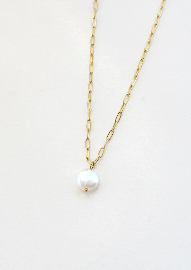 Baroque Pearl Necklace – 14K Gold Waterproof - Image 2