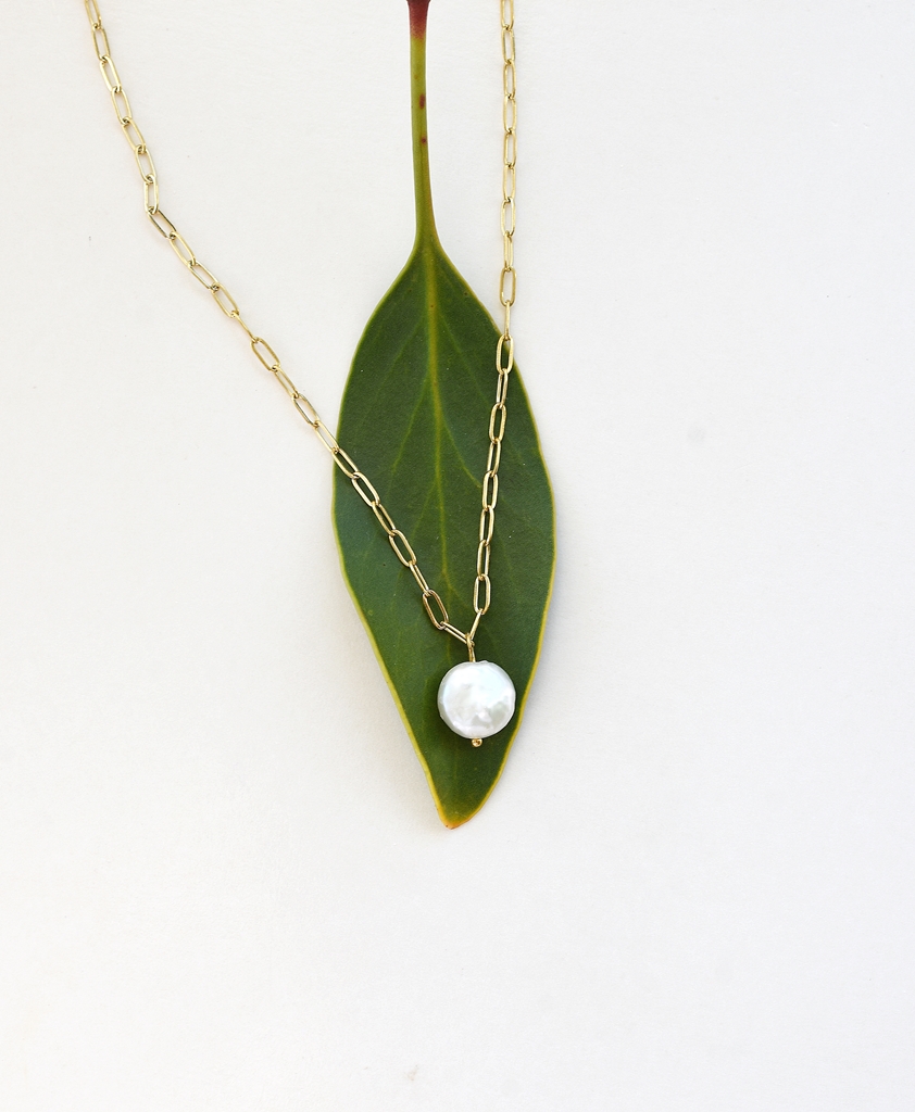 Baroque Pearl Necklace – 14K Gold Waterproof
