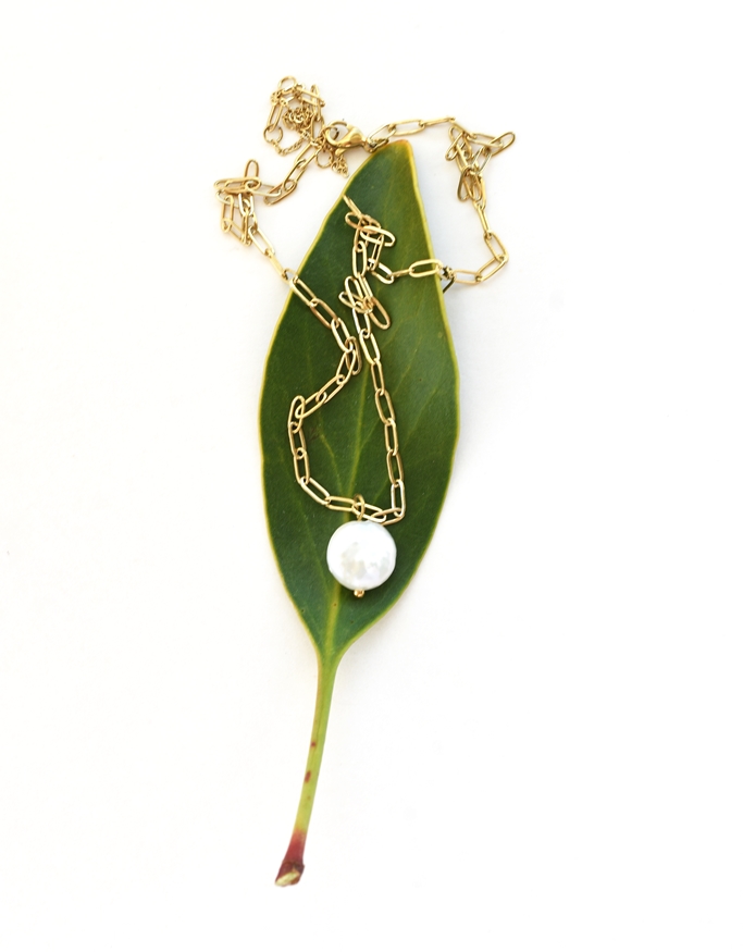 Baroque Pearl Necklace – 14K Gold Waterproof - Image 8