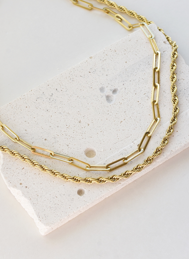 Twist Rope Chain Necklace (Chunky) – 14K Gold Waterproof - Image 7