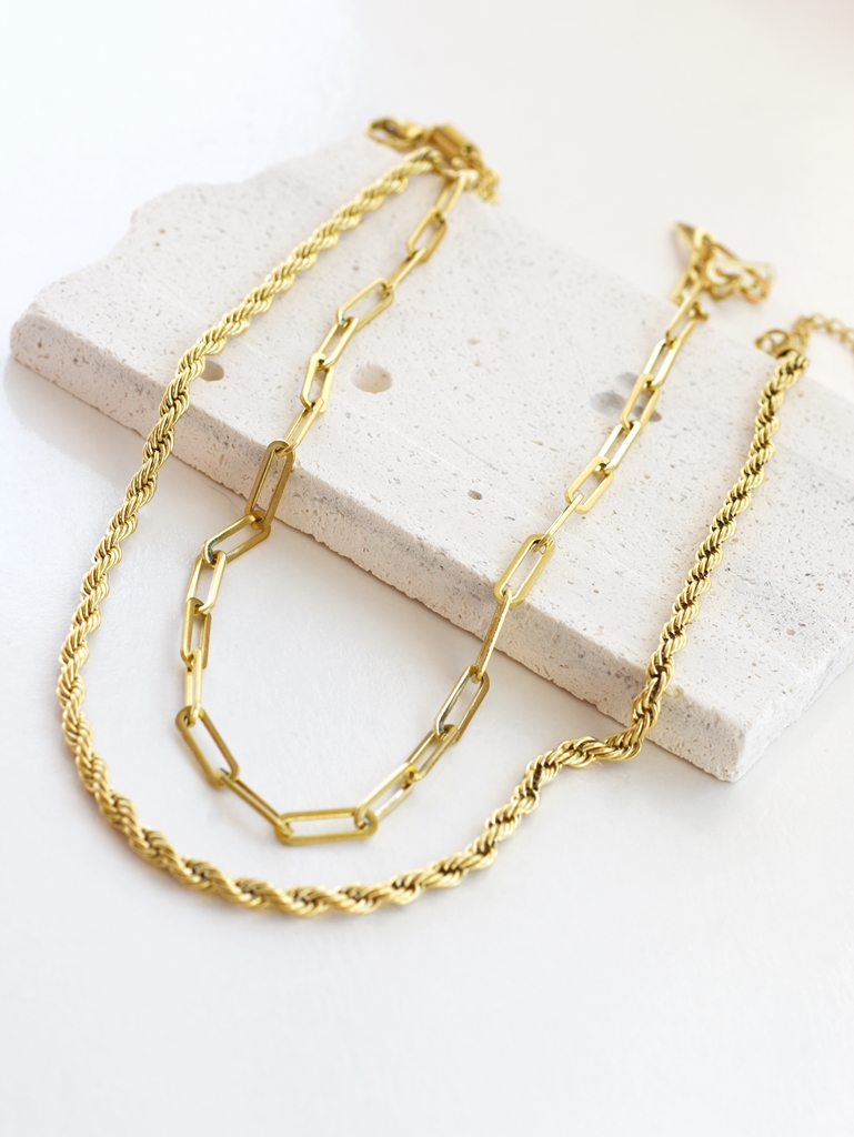Twist Rope Chain Necklace (Chunky) – 14K Gold Waterproof - Image 6