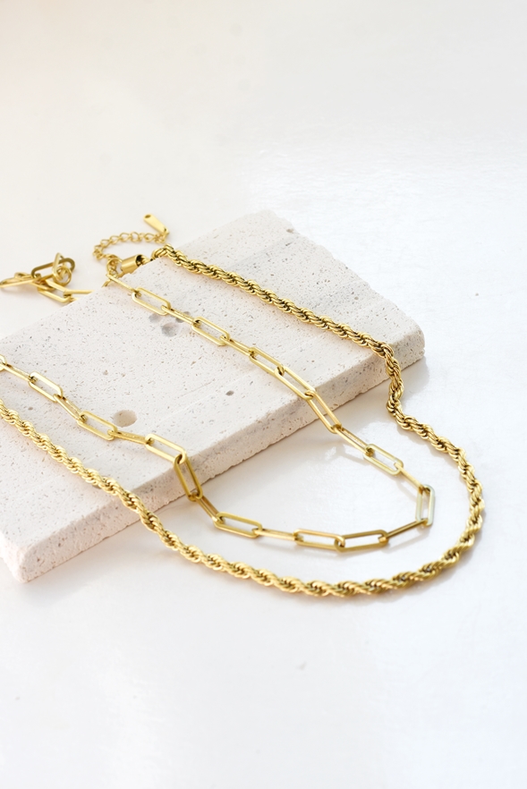 Classic Paperclip Necklace (BOLD) – 14k Gold Waterproof - Image 5