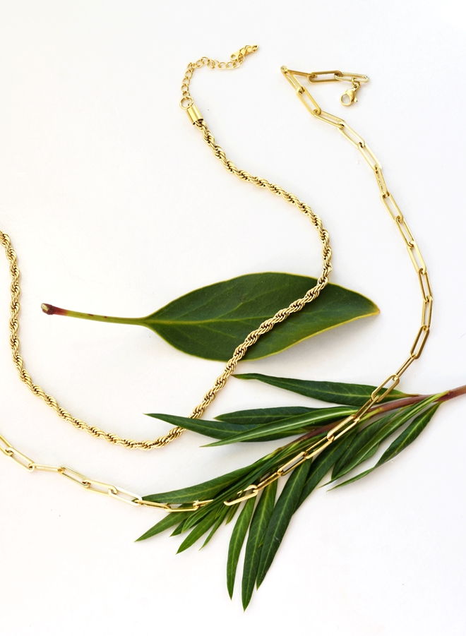 Classic Paperclip Necklace (BOLD) – 14k Gold Waterproof - Image 12