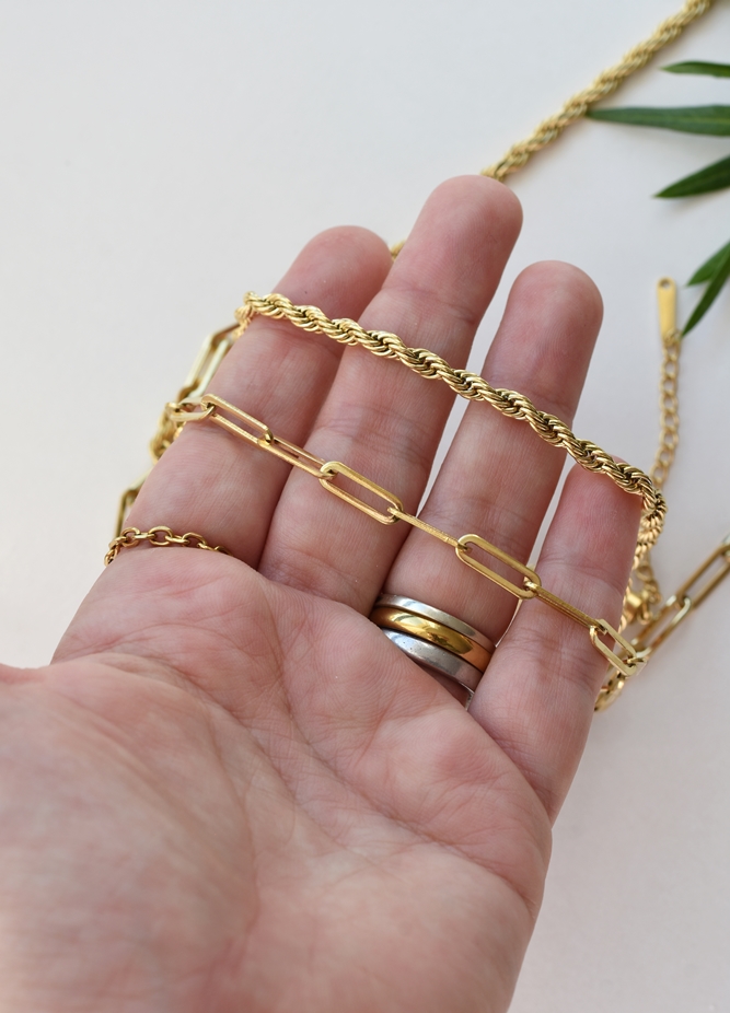 Classic Paperclip Necklace (BOLD) – 14k Gold Waterproof - Image 11