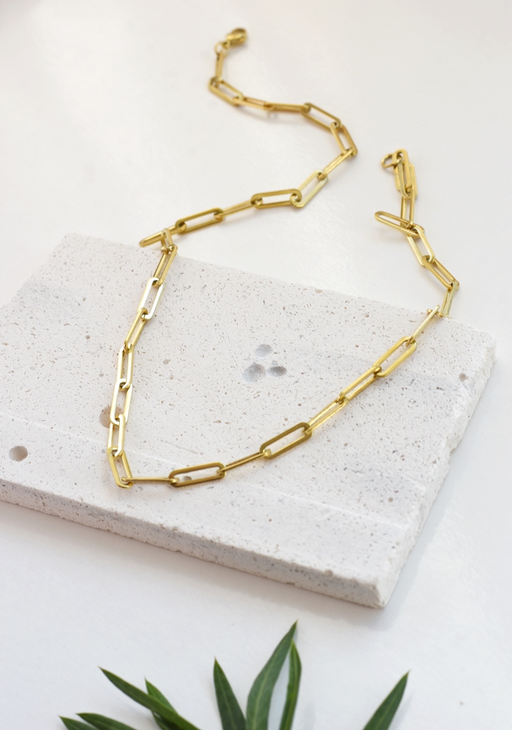 Classic Paperclip Necklace (BOLD) – 14k Gold Waterproof - Image 10