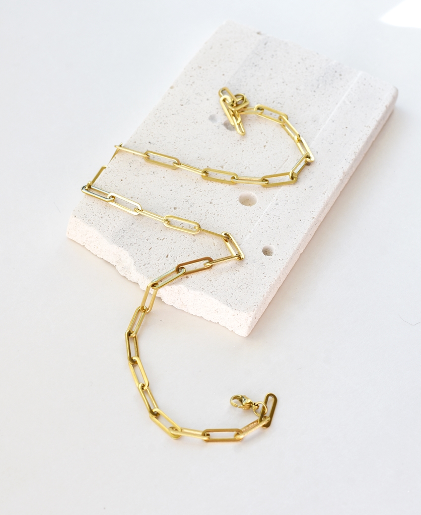Classic Paperclip Necklace (BOLD) – 14k Gold Waterproof - Image 9