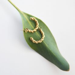 Twisted Hoops 20mm – 18K Gold Waterproof Earrings